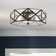 thumbnail image 2 of Vanity Art 4 Light 16.93 Inches Unique Statement Geometric Flush Mount Lighting | Modern Hanging Ceiling Lights Fixtures for Dining Room Living Room Bed Room Kitchen SYBG1704-BK, 2 of 8