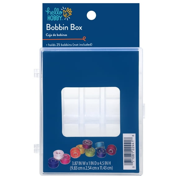 Hello Hobby Bobbin Storage Box with Hinged Lid - Holds 25 Bobbins