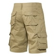 thumbnail image 4 of Enridrech M-4XL Big and Tall Shorts for Men Cotton 5 Inch Cargo Pant with Pockets Button Waist Solid Color Short Pants, 4 of 5