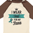 thumbnail image 4 of Inktastic I Wear Teal for My Nana with Teal Ribbon Boys or Girls Long Sleeve Baby Bodysuit, 4 of 5