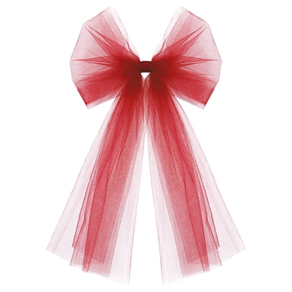 Clearance Under $1 Tulle Bow Ornaments, Large Hanging Decor for Christmas Tree