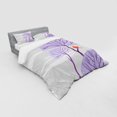 thumbnail image 3 of Ambesonne Winter Bedding Set 3 Pcs, Snowy Weather Windy Lines, Twin, Pale Grey Purple and Orange, 3 of 3