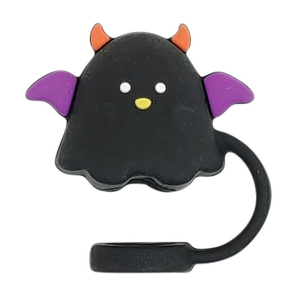 Halloween Cute Black White Ghost Straw Topper For 30 And 40 Tumbler With Handle Proof Reusable Straw Tips Lids Accessories, Halloween Decorations