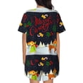 thumbnail image 3 of Picia Merry Christmas Elk Pajamas Sets for Women Soft Short-Sleeved Pjs with Lounge Shorts Two Piece Sleepwear-3X-Large, 3 of 9