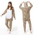 thumbnail image 2 of Olyvenn Reduced Fashion Ladies One-Piece Jumpsuit Animal Hoodie Long Sleeve Sleepwear Comfortable Pajamas For Women Loose Fit Casual Costume Plush Female Leisure Khaki 4, 2 of 6