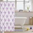 thumbnail image 3 of Purple Bow Girlish Shower Curtains,Bowknot Love Heart Cartoon Girly Bathroom Curtains for Girls Women,Bow Princess Style Romantic Simple Chic Waterproof Curtains,12 Hooks Suits,72" W x 72" L, 3 of 6