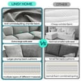 thumbnail image 4 of Linsy Home Oversized Modular Cloud Sectional Sofa, 128" 3 Seat L-Shaped Couches and Sofas with Movable Ottoman, Grey, 4 of 12