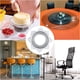 thumbnail image 5 of Hardware Lazy Susan Uxcell, 4Pack 3 Pulgadas Placa Giratoria de Rodamiento de Bola Cuadrada para Torre de DVD, Estantería (Plata), 5 of 5
