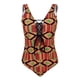 thumbnail image 2 of Trajes de con Cordones Encaje Estampado Geométrico Vintage Cuello En V Playa Ropa S, 2 of 9