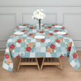 thumbnail image 3 of Pioneer Flower Floral Print Pattern Square Tablecloth, Waterproof Wipeable Spillproof Washable Table Cover for Home Kitchen Party Decor, 60"x60", 3 of 6