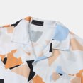 thumbnail image 3 of Camisas Vaqueras Para Hombre XXL Camiseta de manga corta con botones de solapa y estampado hawaiano informal a la moda de verano para hombre (White, M), 3 of 7