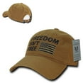 thumbnail image 2 of RapDom Freedom Isn't Free Graphic Relaxed Mens Cap [Coyote Brown - Adjustable], 2 of 3