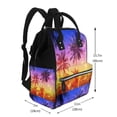 thumbnail image 2 of Disketp Palm Trees at Sunset Mochila de Pañales de Gran Capacidad con Múltiples Bolsillos, Mochila de Viaje Multifuncional para Bebé, Unisex, Moderna y Resistente, 2 of 6