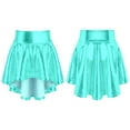 thumbnail image 4 of MSemis Girls Kids Shinny Metallic Ruffle Irregular Hem Ballet Dance Tutu Skirt, 4 of 4