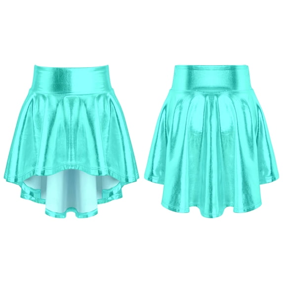 iiniim Girls Irregular Hem Skirt Athletic Jazz Modern Dancewear Performance Skirt