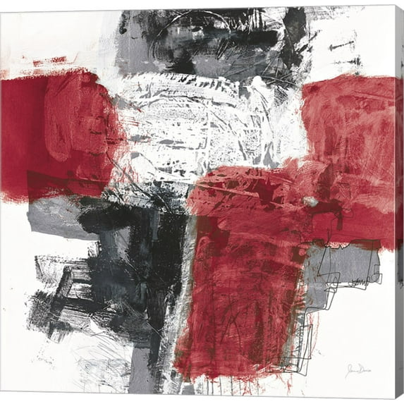 Great Art Now Action I Red Black Sq by Jane Davies Canvas Wall Art