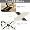 thumbnail image 5 of VECELO Set of 2 Twin Bed Frames, Modern Upholstered Platform Bed Frame with Flannel Fabric Adjustable Headboard, No Box Spring Needed, Gray, 5 of 6