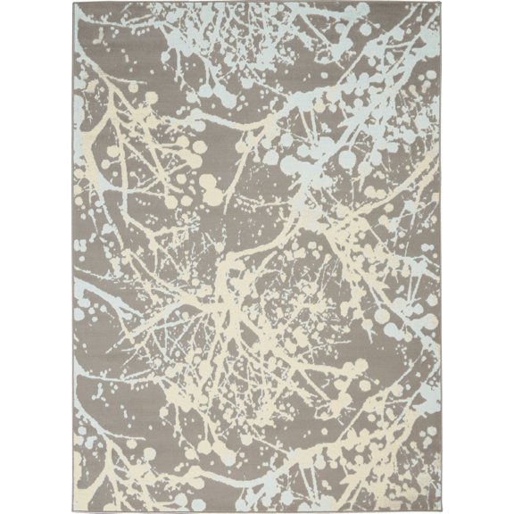 Nourison Jubilant 5'3" x 7'3" (5' x 7') Grey Area Rug Contemporary Artistic Abstract by Nourison