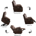 thumbnail image 4 of Bonzy Home Power Lift Chair Recliner Electric Massage Recliner with Cup Holders Suede Fabric for Living Room, 4 of 8