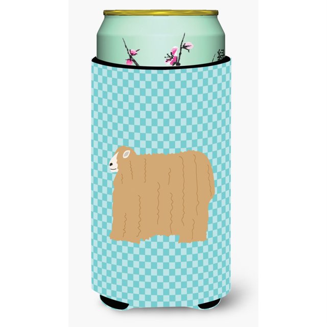 "Treasures Lincoln Longwool Blue Check - Abrazadera decorativa para latas, niño alto, multicolor" Caroline's Treasures BB8145TBC