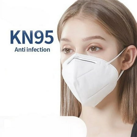 Universal 10-Pieces K-N95 Respirator Face Mask Cover for Men Women Ears Loop, White