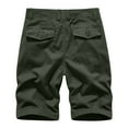 thumbnail image 4 of IROINNID Reduced Cargo Shorts for Men Plus Size Cargo Shorts Multi-Pockets Relaxed Summer Beach Shorts Pants,Olive Green, 4 of 4