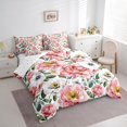 thumbnail image 3 of Homewish Rustic Flower Leaves 7-Piece Twin Bedding Sets,Country Floral Bedding Comforter Set,Green White Pink Sheet Sets For Girls,Microfiber Bedroom Decor, 3 of 8