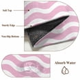 thumbnail image 6 of 2x3 Ft Entryway Area Rug, Pink White Kitchen Rug Runner Washable Floor Mat, Modern Abstract Waves Water Ripple Striped Non Slip Indoor Door Mat Throw Carpet for Bathroom Living Room Bedroom, 6 of 8