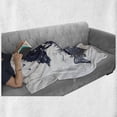 thumbnail image 6 of Gone Fishing Soft Flannel Fleece Blanket, Abstract Graphic of Man and Tree Silhouette on Fish Shape Island, Cozy Plush for Indoor and Outdoor Use, 50" x 70", Coconut Dark Violet Blue, by Ambesonne, 6 of 6