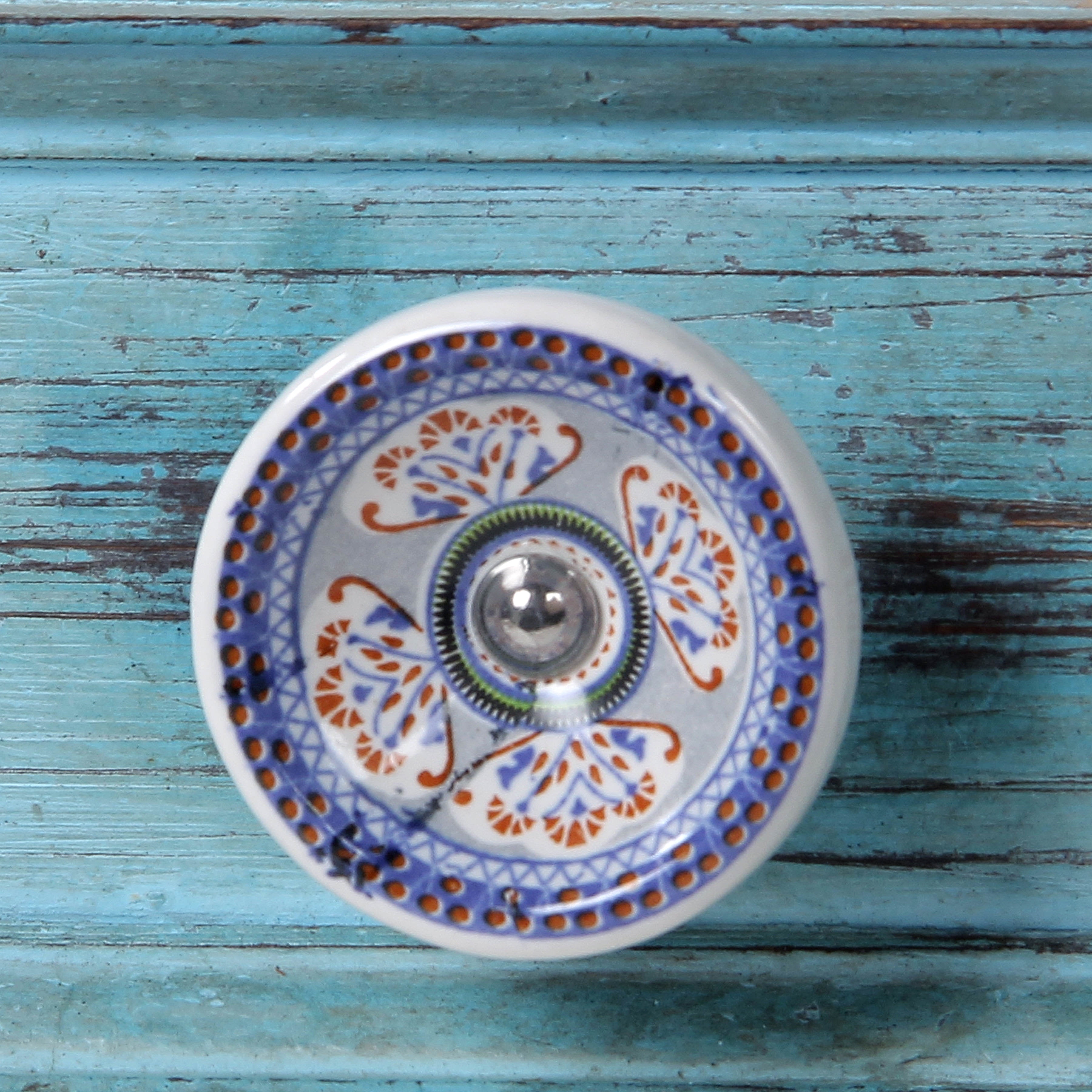 Birch Novelty Ceramic Knobs (Set of 6) Decorative handpainted