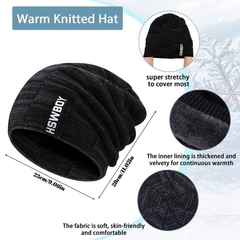 Bocaoying 3 Pcs Winter Hat Gloves Scarf Set for Men, Fleece  display picture 1