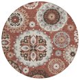 thumbnail image 2 of Addison Rugs Chantille Indoor/Outdoor Transitional Kaleidoscope Paprika Washable Round Rug, 8' x 8', 2 of 6