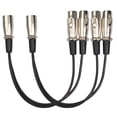 thumbnail image 1 of 2 cables de en Y de micrófono equilibrado de 1 pie - XLR a XLR doble Adaptador de sonido divisor de (XL perfke  Cable de extensión de audio, 1 of 9