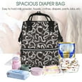 thumbnail image 5 of Fuzoiu Hand Drawn Snake Print Diaper Bag Backpack,Baby Essentials Travel Tote,Multi function Waterproof Diaper Bag, Travel Essentials Baby Bag - Unisex, 5 of 6