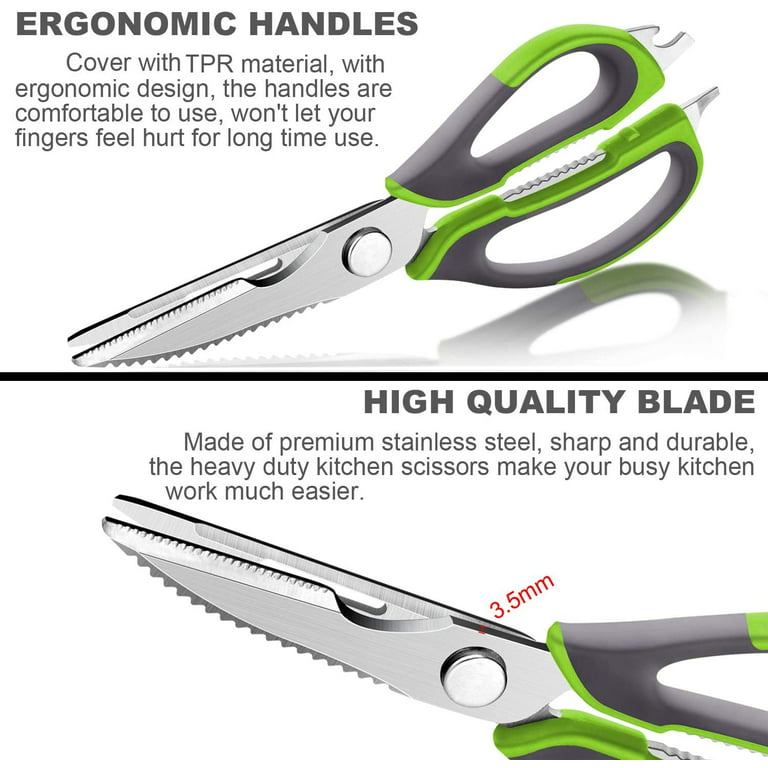 All Purpose Kitchen Shears - Sharp Professional Heavy Duty Multi-function Kitchen  Scissors 