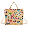thumbnail image 6 of FORMRS Womens Corduroy Tote Bag Crossbody Shoulder Purse Handbag with Detachable Strap, Penguins Beach Pattern, 6 of 6