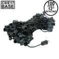 thumbnail image 2 of Novelty Lights 100 Foot C9 Outdoor String Light Christmas Stringer - Patio String Lights - Intermediate Base (C9/E17) - 12" Spacing - Black Wire, 2 of 5