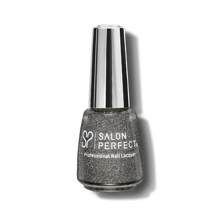 Salon Perfect Nail Polish, 378 Flashing Lights, Silver Glitter, 0.5 fl oz