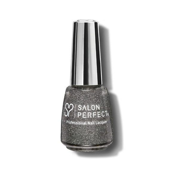 Salon Perfect Nail Polish, 378 Flashing Lights, Silver Glitter, 0.5 fl oz