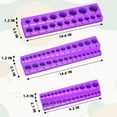 thumbnail image 6 of NN Magnetic Socket Organizer Holder Set – 3-Piece Tool Organizers Including 1/4", 3/8" and 1/2" Drive Socket Holder Metric 68 Pieces Socket Trays (Sockets are not Included) Purple, 6 of 14