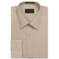 thumbnail image 2 of Men's Long Sleeve Regular Fit Button Up Pocket Solid Standard Cuff Dress Shirt, 2 of 2