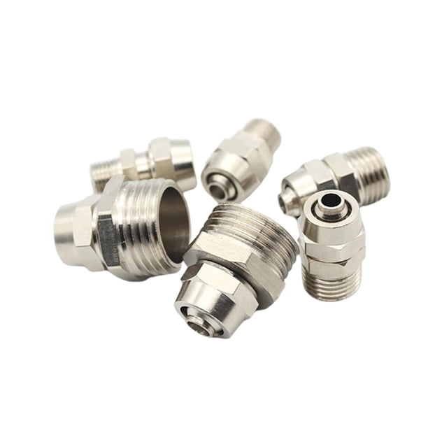 3pcs accesorios neumáticos accesorios de aire PC 4-M5 4 6 8 10 12 14 16mm Hilo 1/8 3/8 1/2 "1/4 "BSP Conector rápido para conectores de tubos de manguera