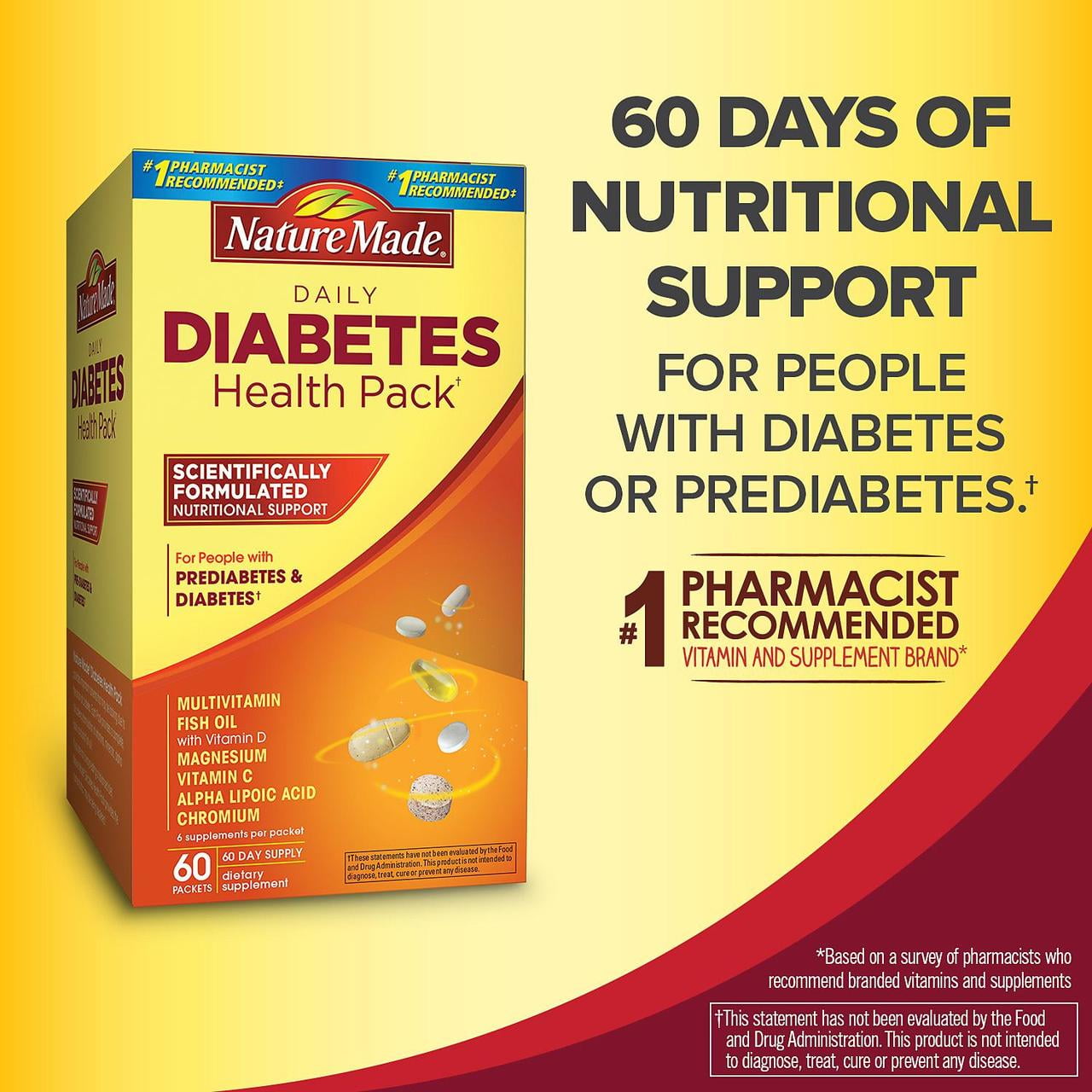 Nature MadeÂ® Daily Diabetes Health Pack Dietary Supplement (60 pk ...