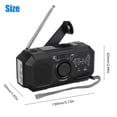 thumbnail image 2 of NOAA Weather Radio, EEEkit Portable Battery Operated Radio with LED Flashlight, 1200mAh Power Bank, SOS Alarm, FM AM SW Emergency Solar Hand Crank Radio for Camping, Hiking, Traveling, 2 of 9