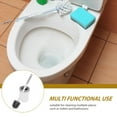 thumbnail image 3 of Raindrops Wall Mounted Toilet Brush With Holder Long Handle Brush Bathroom Cleaning Rv Toilet Bowl Brush For Home Office Hotel Use, 3 of 8
