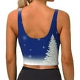 thumbnail image 4 of Uemuo Christmas Fir Tree Pattern Women's Sports Bra - High Impact Support, Breathable, and Comfortable Athletic Bra for Running, Yoga, and Workouts, 4 of 9