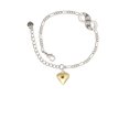 thumbnail image 2 of Delight Jewelry Goldtone Large November - Yellow Crystal Heart Silver-tone Paw Infinity Link Chain Bracelet, 6"+2" Extender, 2 of 3