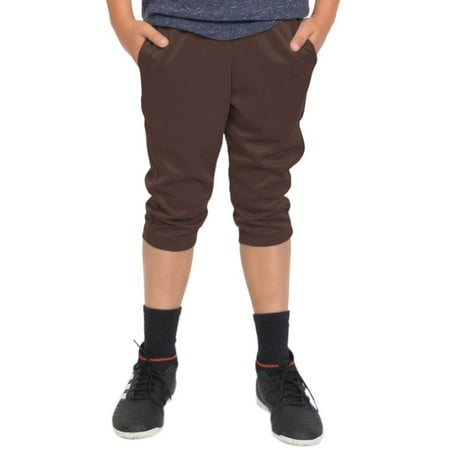 Boy’s Cropped Soccer Active Joggers - Brown / XX Small (2)