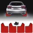 thumbnail image 1 of RULLINE Car Mud Flaps Universal Fit Red Splash Guards (4 Pack) Fender,with 20 Pieces 6mm Fastener Rivet Clips, 1 of 4