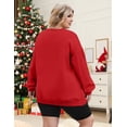 thumbnail image 5 of DEXIO Plus Size Christmas Sweatshirts for Women Cute Christmas Tree Graphic Long Sleeve Shirt Xmas Holiday Party Pullover Blouse,3X, 5 of 5